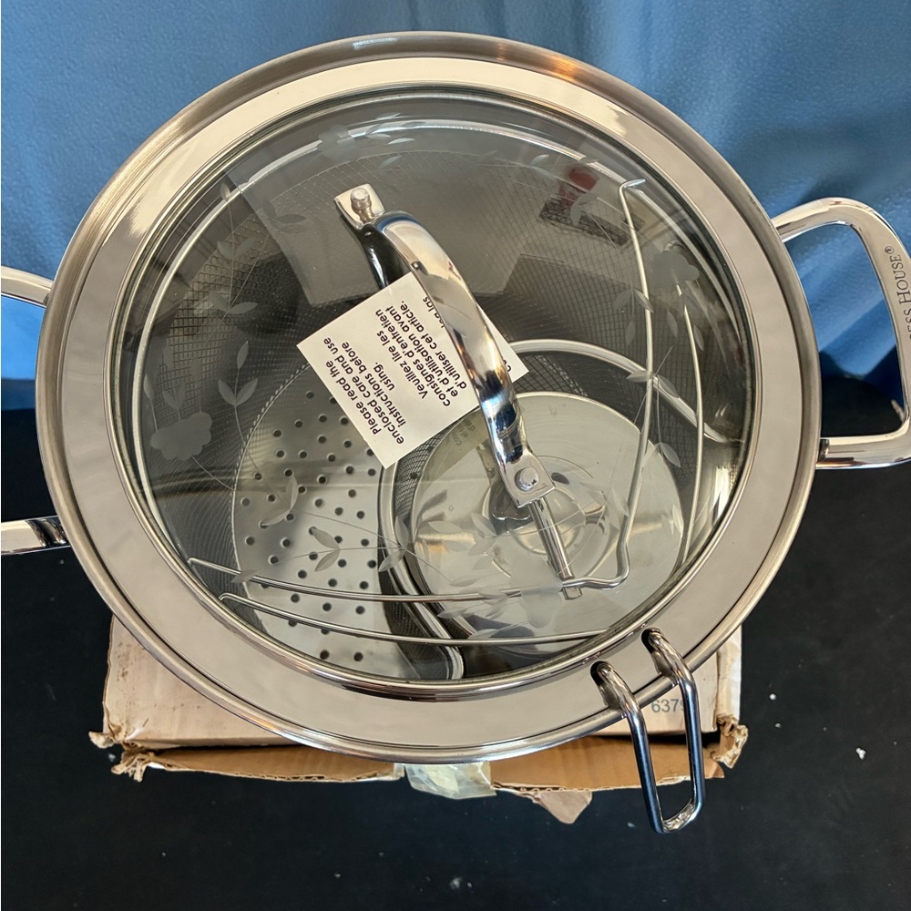 Princess House Silver Steamer with Glass Lid